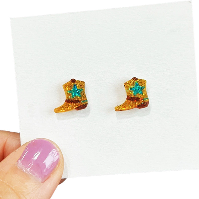 Wholesale Western cowboy exquisite small earrings